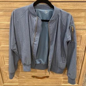 Smoky heathered sky blue bomber by Albion. Worn once. Size small.